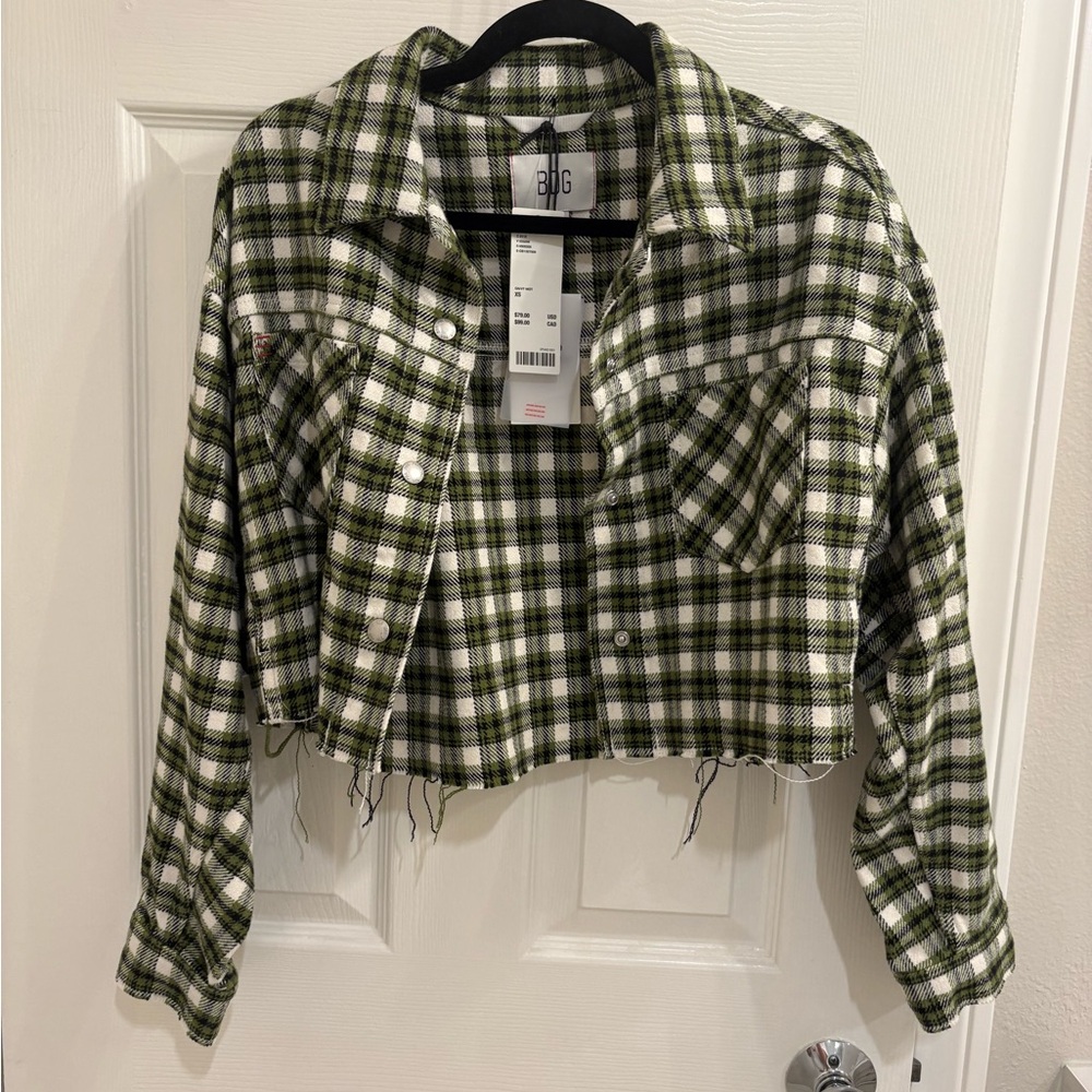 BDG Olive Checkered Jacket